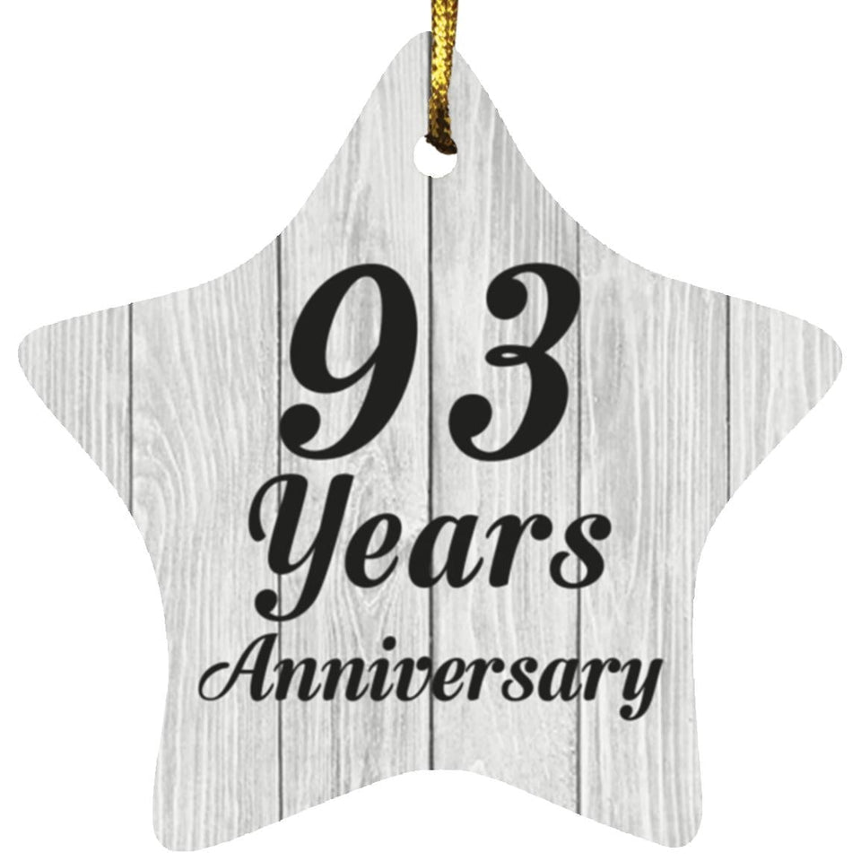 93rd Anniversary 93 Years Anniversary - Star Ornament F