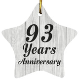 93rd Anniversary 93 Years Anniversary - Star Ornament F
