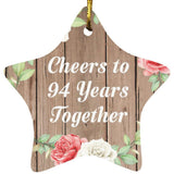 94th Anniversary Cheers To 94 Years Together - Star Ornament B