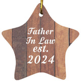 Father In Law Established Est. 2024 - Star Ornament E