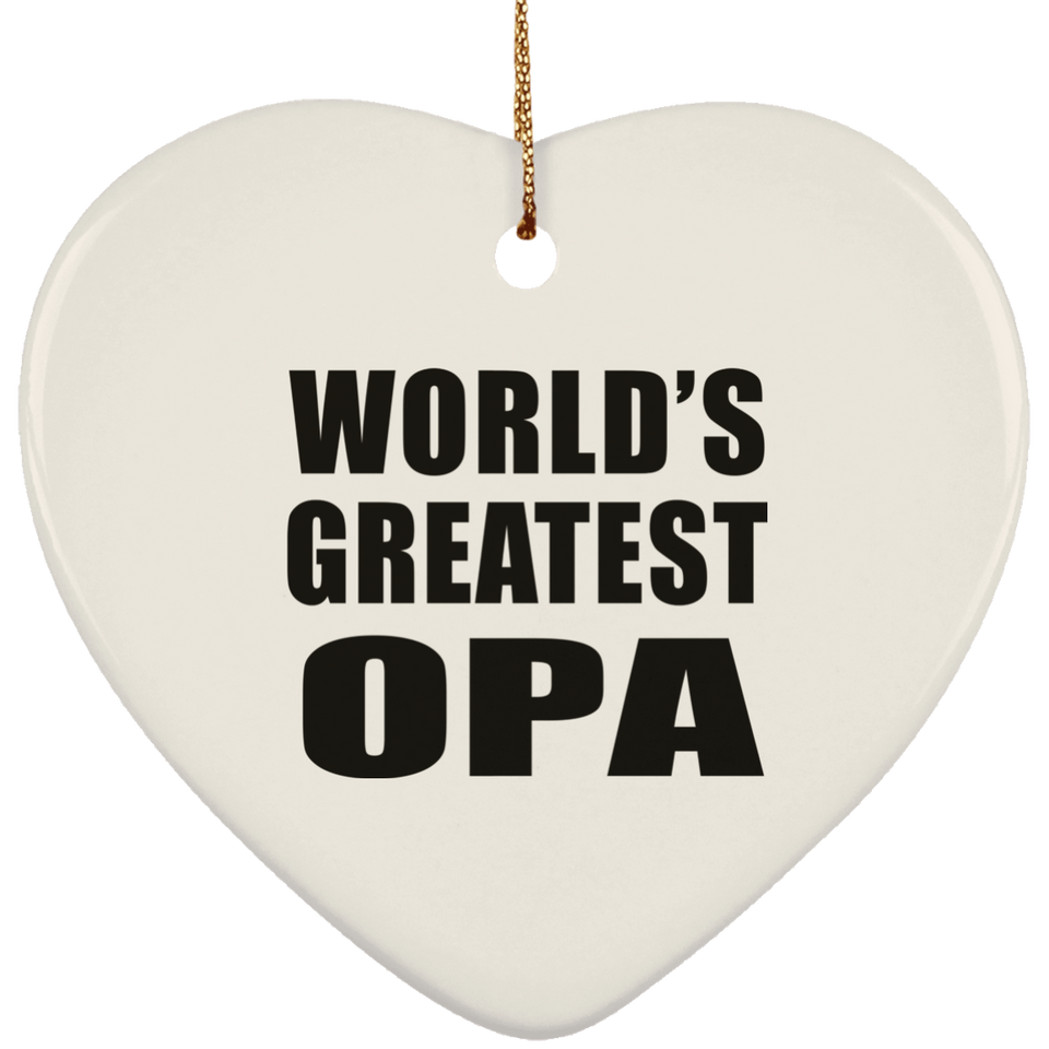 World's Greatest Opa - Heart Ornament