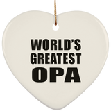 World's Greatest Opa - Heart Ornament