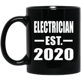 Electrician Established EST. 2020 - 11oz Coffee Mug Black