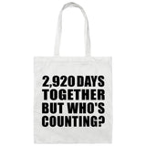 8th Anniversary 2,920 Days Together Who's Counting - Tote Bag White
