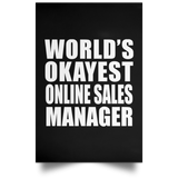 World's Okayest Online Sales Manager - Poster Portrait