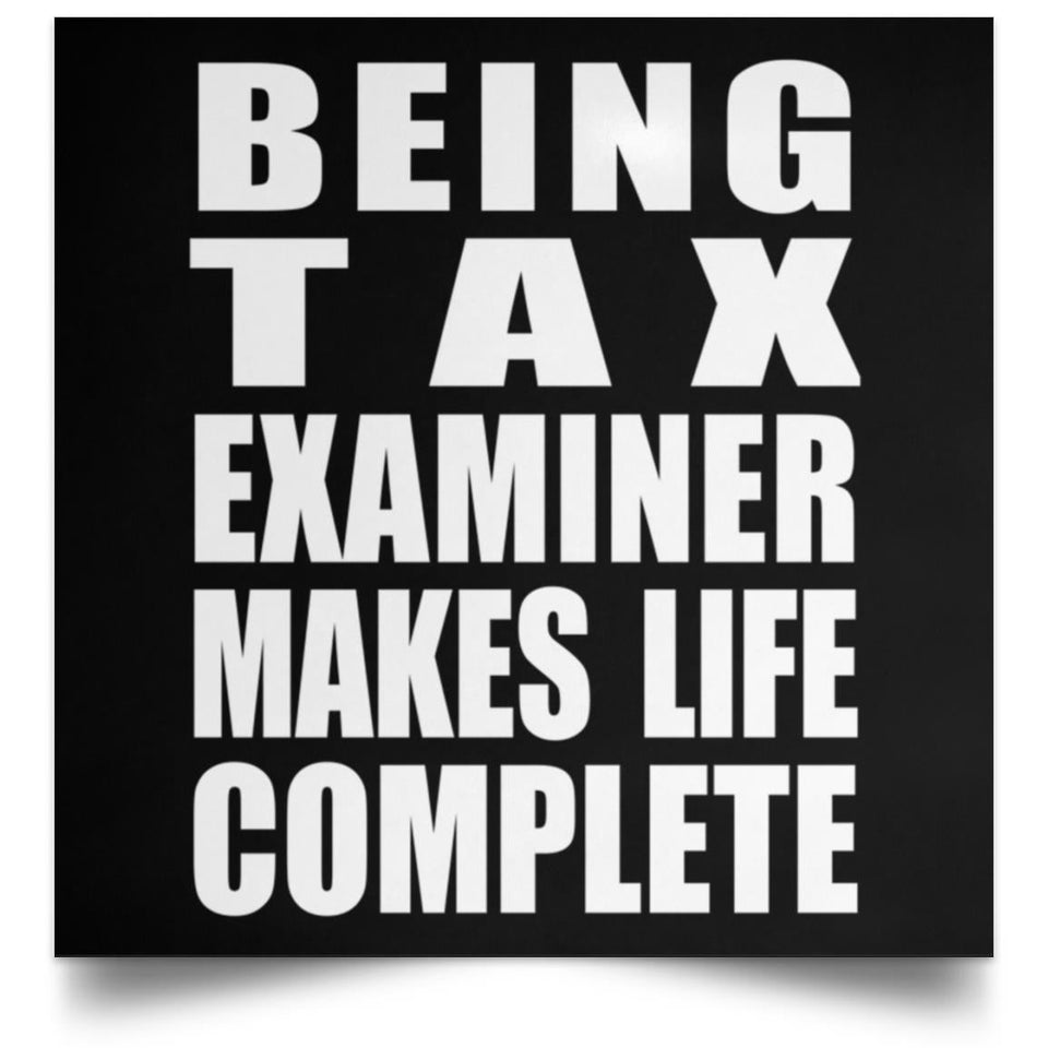 Being Tax Examiner Makes Life Complete - Poster Square