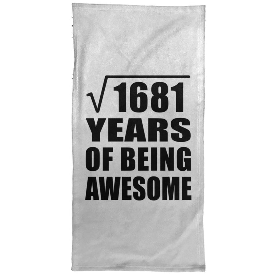 41st Birthday Square Root of 1681 Years of Being Awesome - Hand Towel