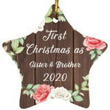 First Christmas As Sister & Brother 2020 - Star Ornament A