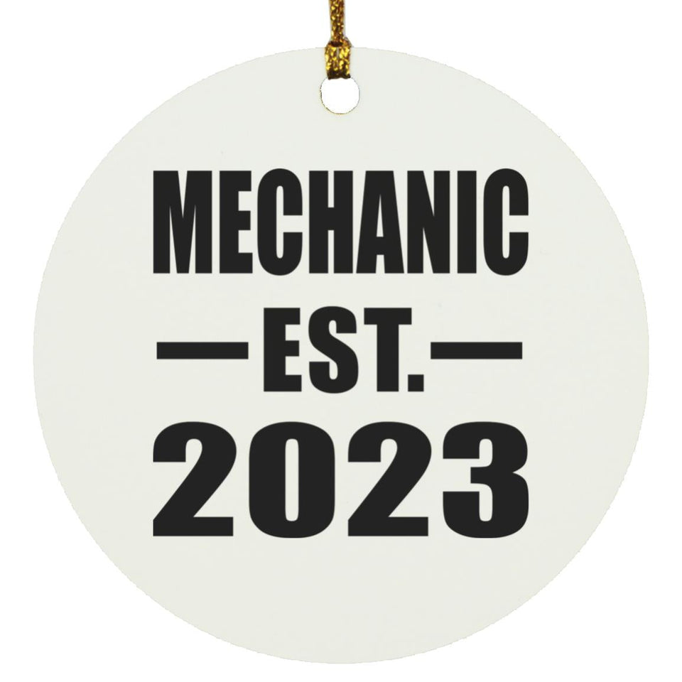 Mechanic Established EST. 2023 - Circle Ornament