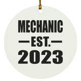 Mechanic Established EST. 2023 - Circle Ornament