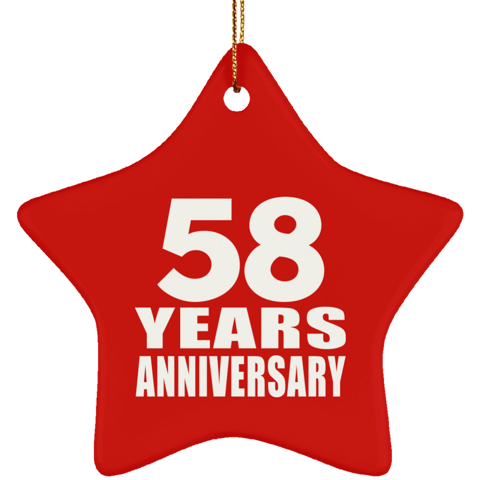 58th Anniversary 58 Years - Star Ornament