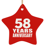 58th Anniversary 58 Years - Star Ornament