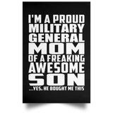 Proud Military General Mom Of Awesome Son - Poster Portrait