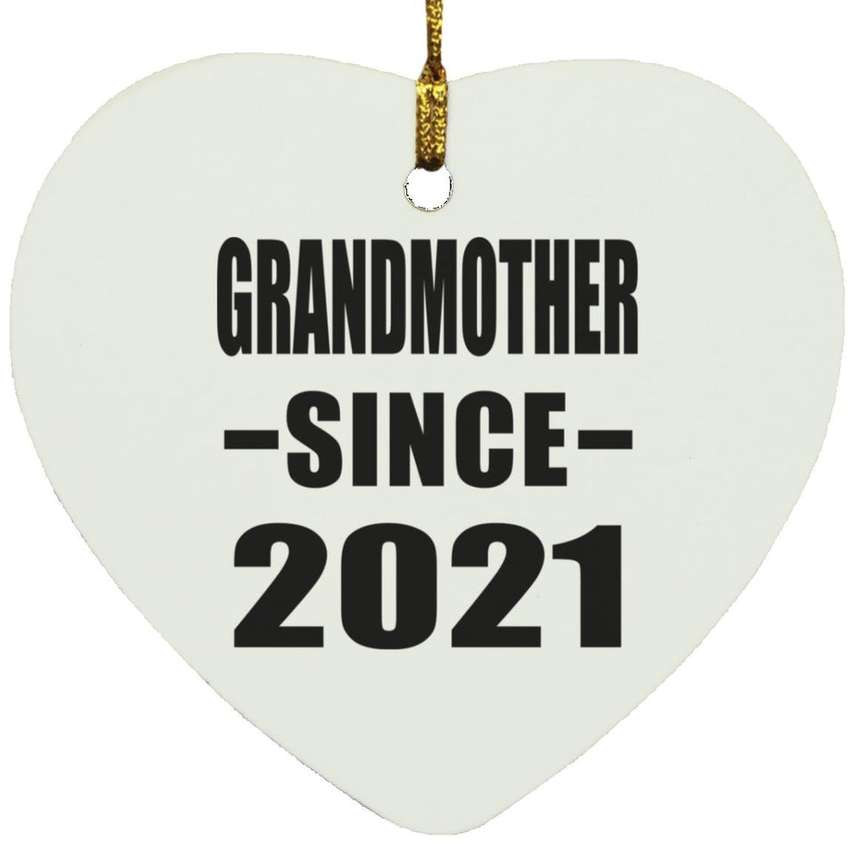 Grandmother Since 2021 - Heart Ornament