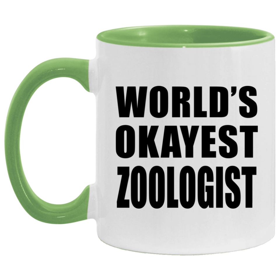 World's Okayest Zoologist - 11oz Accent Mug Green