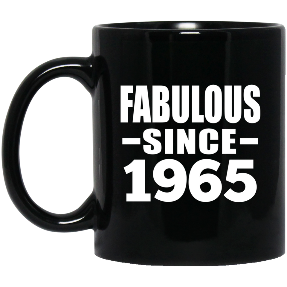 59th Birthday Fabulous Since 1965 - 11 Oz Coffee Mug Black