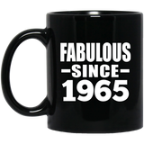 59th Birthday Fabulous Since 1965 - 11 Oz Coffee Mug Black