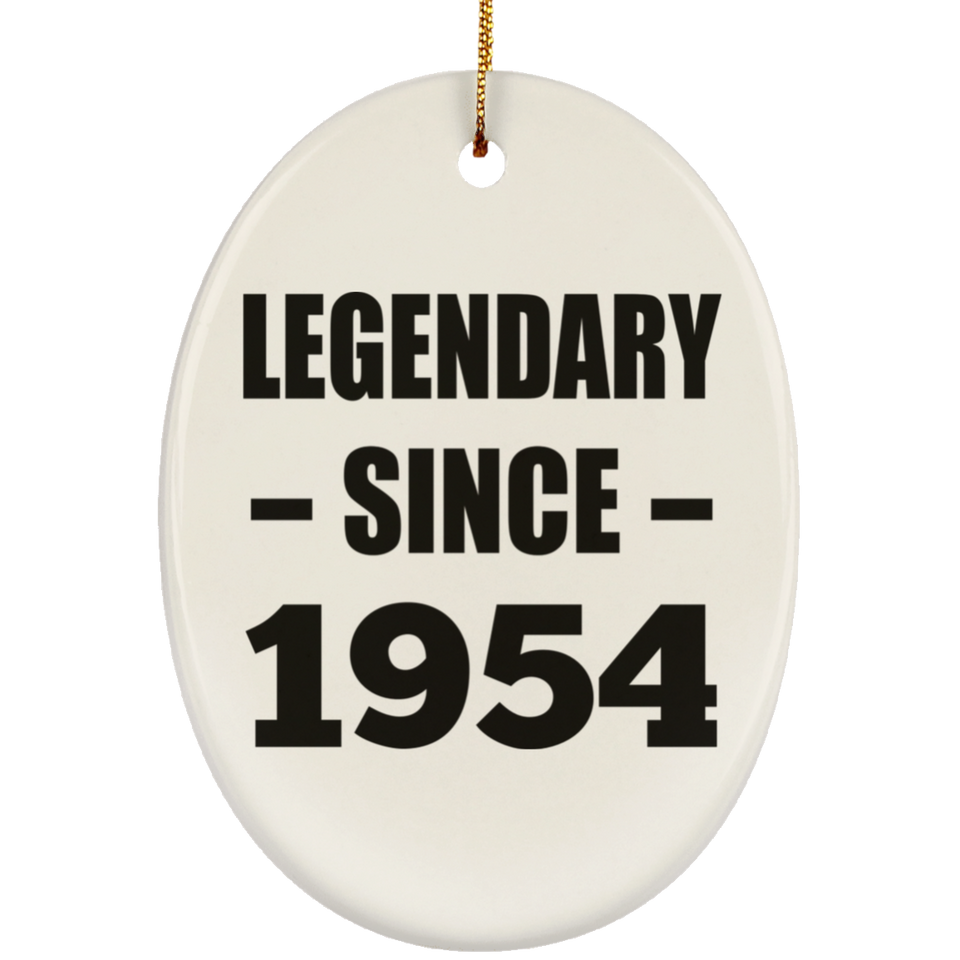 70th Birthday Legendary Since 1954 - Oval Ornament
