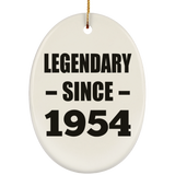 70th Birthday Legendary Since 1954 - Oval Ornament