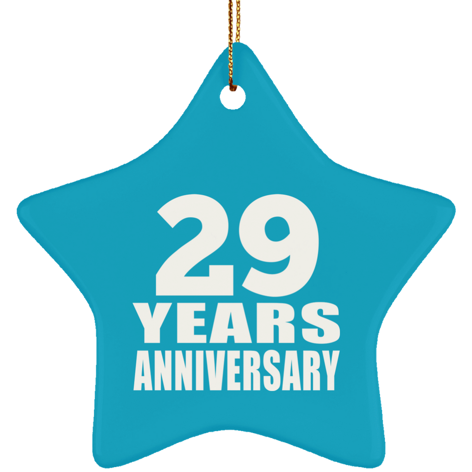 29th Anniversary 29 Years - Star Ornament
