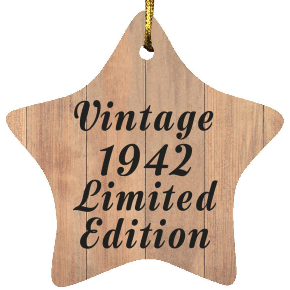 82nd Birthday Vintage 1942 Limited Edition - Star Ornament C