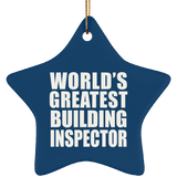 World's Greatest Building Inspector - Star Ornament