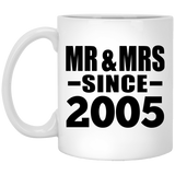 19th Anniversary Mr & Mrs Since 2005 - 11 Oz Coffee Mug