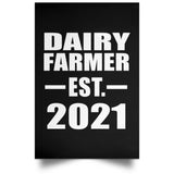 Dairy Farmer Established EST. 2021 - Poster Portrait