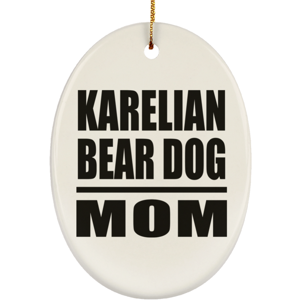 Karelian Bear Dog Mom - Oval Ornament