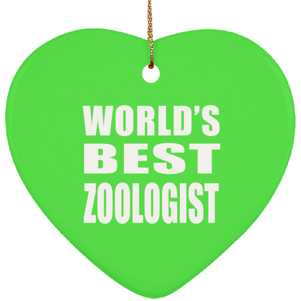 World's Best Zoologist - Heart Ornament