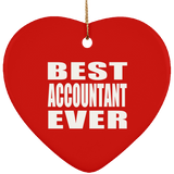 Best Accountant Ever - Heart Ornament