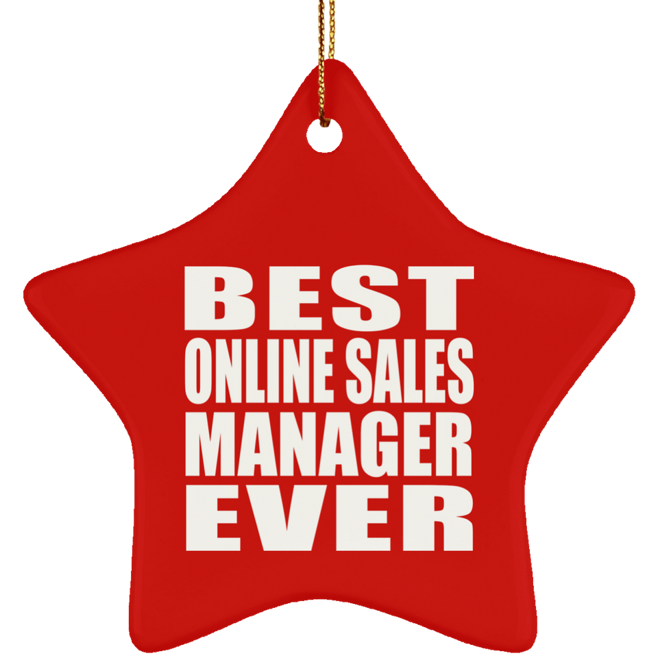 Best Online Sales Manager Ever - Star Ornament