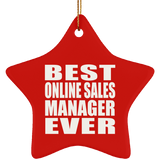 Best Online Sales Manager Ever - Star Ornament