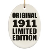 113th Birthday Original 1911 Limited Edition - Oval Ornament