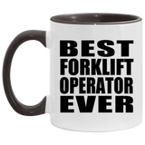 Best Forklift Operator Ever - 11oz Accent Mug Black