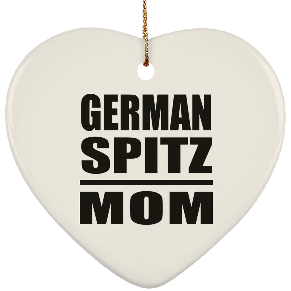 German Spitz Mom - Heart Ornament