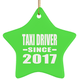 Taxi Driver Since 2017 - Star Ornament