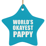 World's Okayest Pappy - Star Ornament