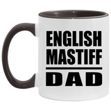 English Mastiff Dad - 11oz Accent Mug Black