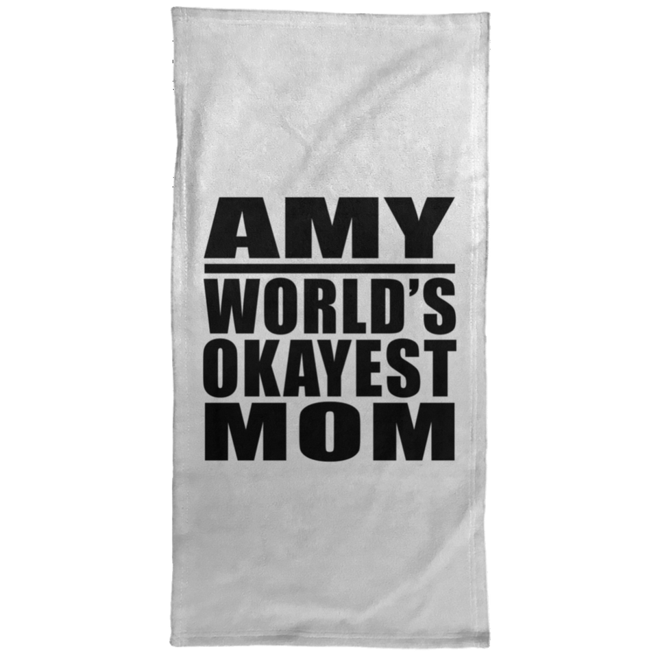 Amy World's Okayest Mom - Hand Towel