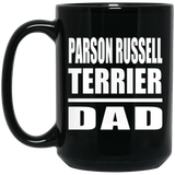 Parson Russell Terrier Dad - 15oz Coffee Mug Black