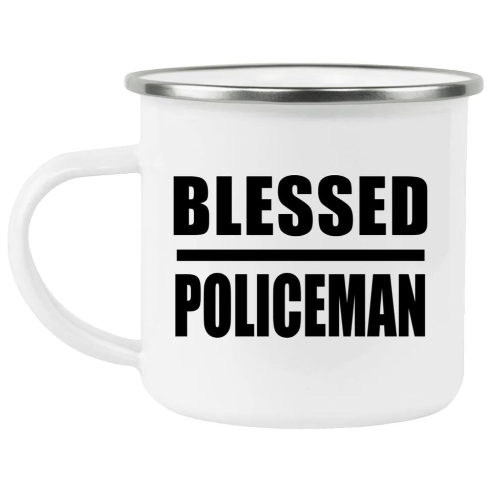 Blessed Policeman - 12oz Camping Mug