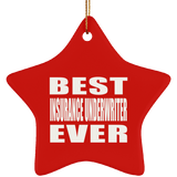 Best Insurance Underwriter Ever - Star Ornament