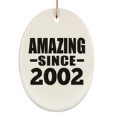 22nd Birthday Amazing Since 2002 - Oval Ornament
