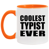Coolest Typist Ever - 11oz Accent Mug Orange