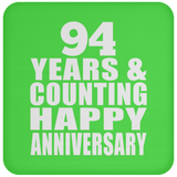 Happy 94th Anniversary 94 Years & Counting - Drink Coaster