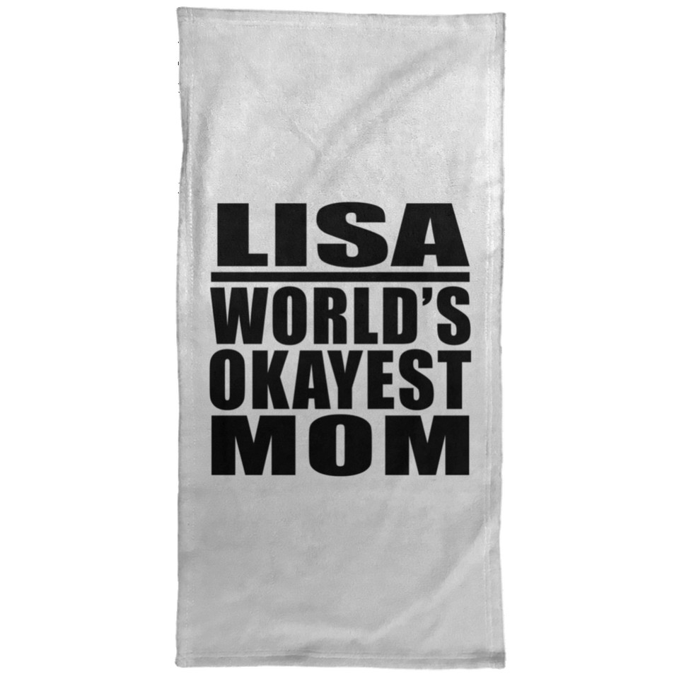 Lisa World's Okayest Mom - Hand Towel