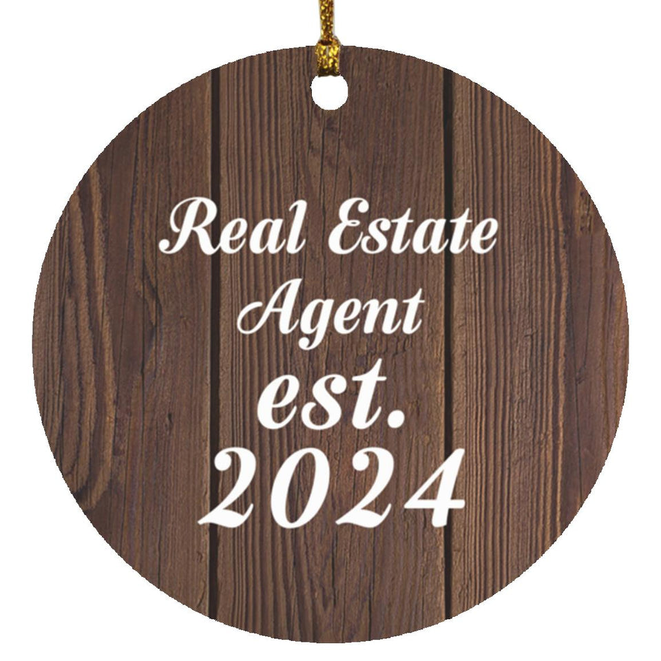 Real Estate Agent Established Est. 2024 - Circle Ornament D