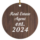 Real Estate Agent Established Est. 2024 - Circle Ornament D