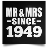 75th Anniversary Mr & Mrs Since 1949 - Poster Square